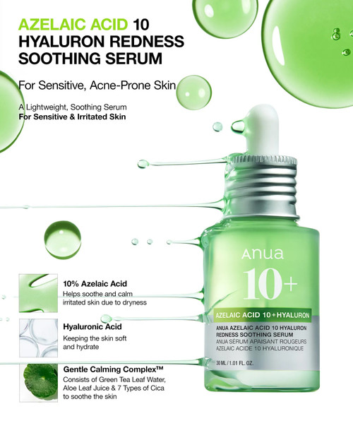Anua Azelaic Acid 10 Hyaluron Redness Soothing Serum sukinnaturals sukinnaturals.com.au